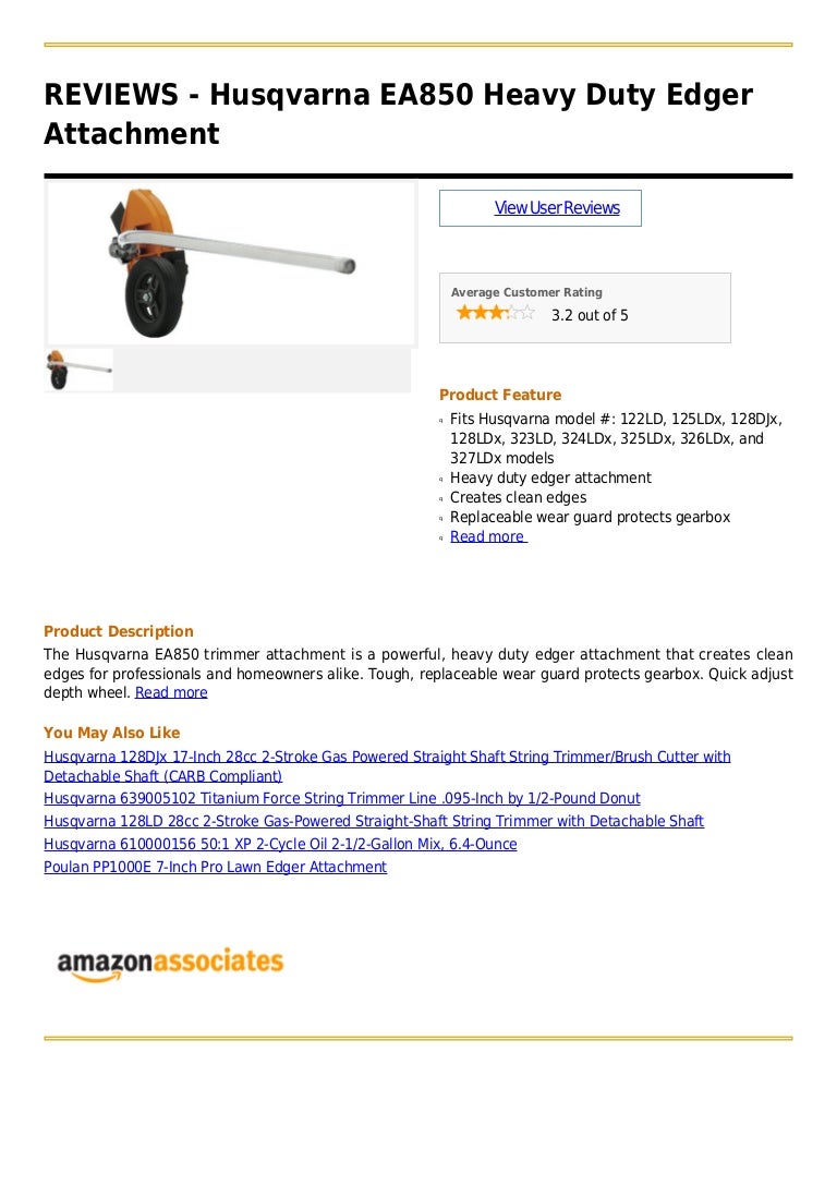 husqvarna trimmer edger attachment