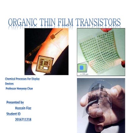 Organic Thin film transistors
