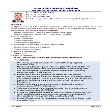 Hussam assqalani cv feb' 2012