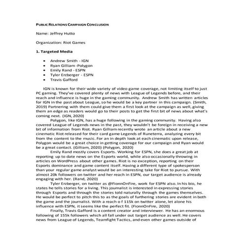 Riot Games PR Campaign