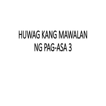 HUWAG KANG MAWALAN NG PAG-ASA 3 devotion for sunday