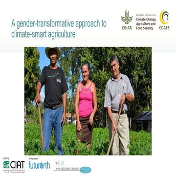 A gender-transformative approach to climate-smart agriculture