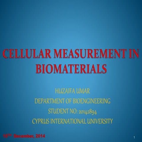 Huzaifa umar (biomedical science and instrumentation presentation)