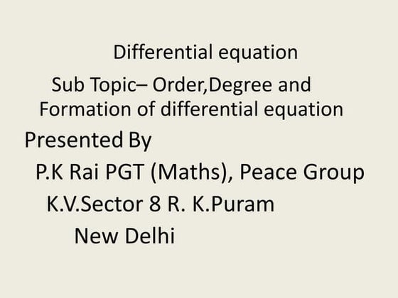 Diff. eq. peace group