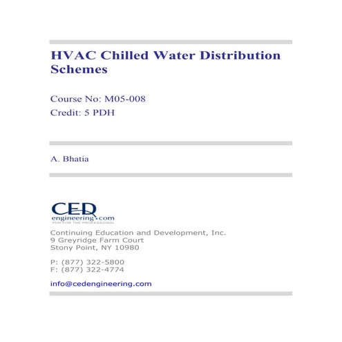 Hvac chilled water distribution schemes