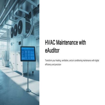HVAC Maintenance with eAuditor Audits & inspections