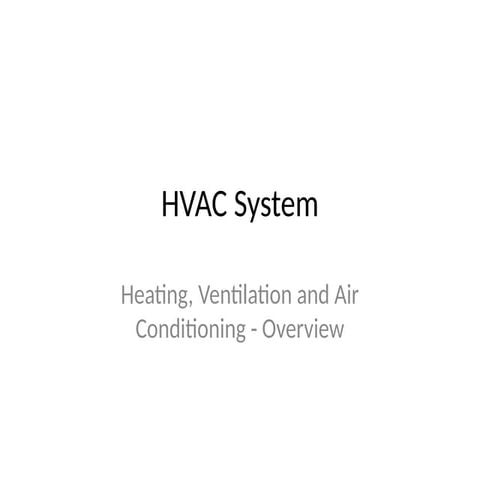 HVAC system | PPTX