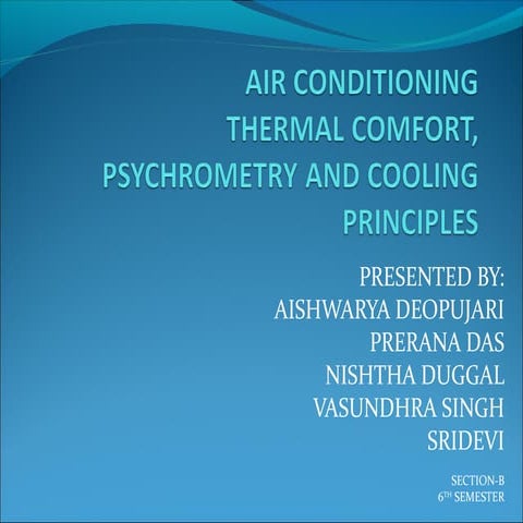 Hvac psychrometry and concepts