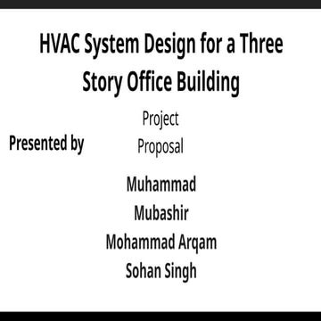 Comprehensive HVAC System Design for a Three-Story Office Building in ...