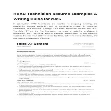 Plumber Resume Examples & Writing Guide for 2025 | PDF