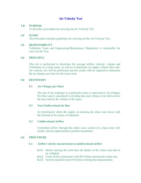 Hvac validation protocol