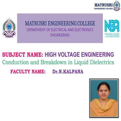 Conduction and Breakdown in Liquid Dielectrics