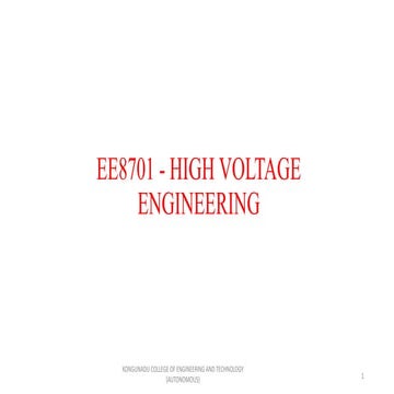 HVE UNIT I  OVER VOLTAGES IN ELECTRICAL POWER SYSTEM.ppt