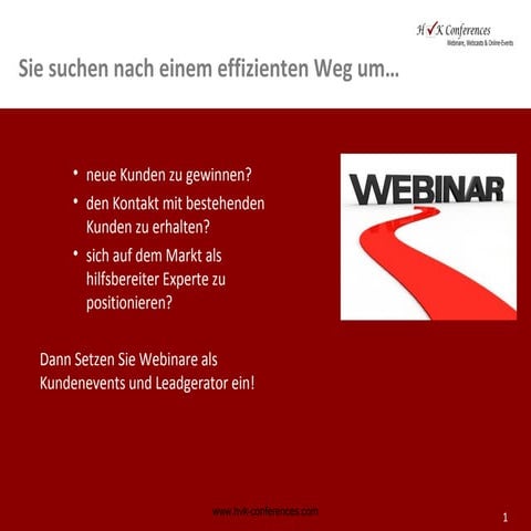 Gute Gründe für Webinare 