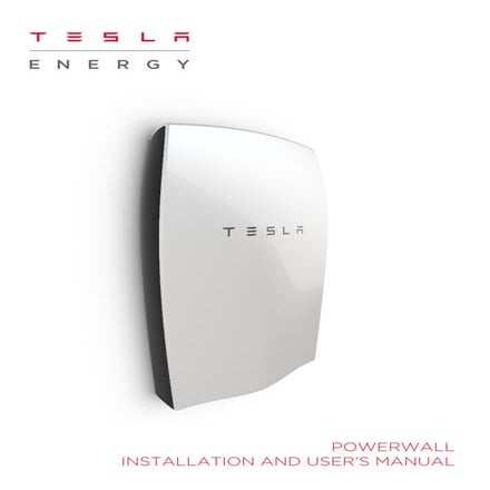 Tesla Powerwall  installation manual