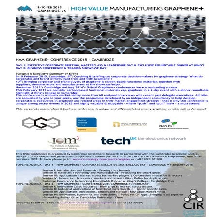 HVM Graphene+ 2015 Flyer