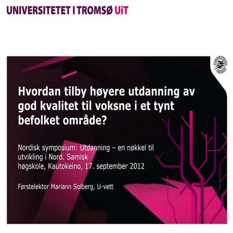 Hvordan tilby høyere utdanning av god kvalitet