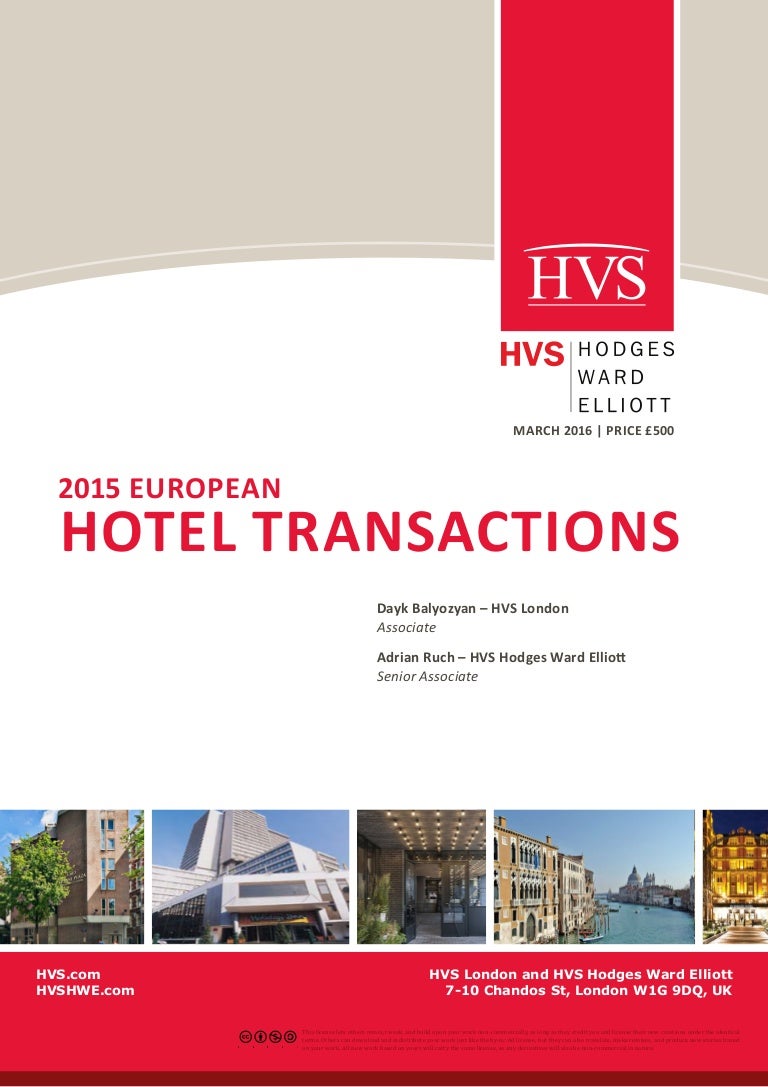 Hvs 2015 European Hotel Transactions