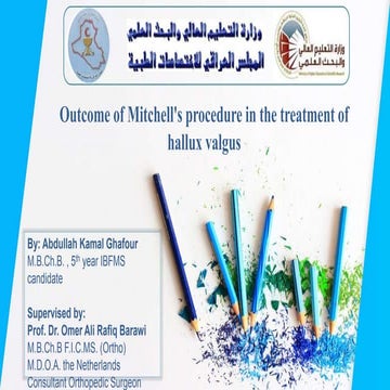 Outcome of Mitchell's procedure in the treatment of hallux valgus