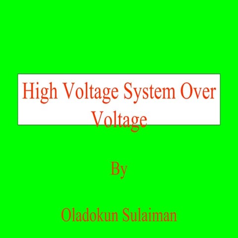 Hv sytem overvolatge 