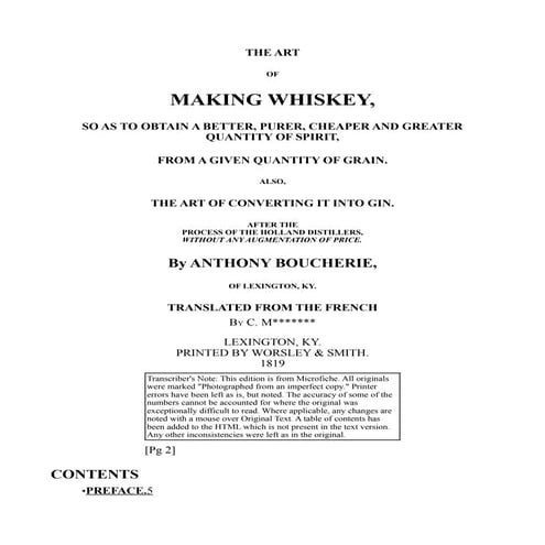 The Art of Making Whiskey