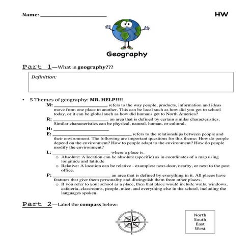 5 themes of geography 