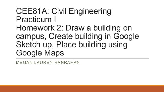 CEE81A Homework 2