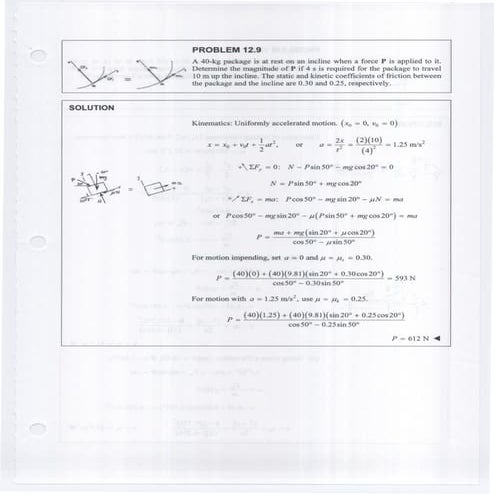 Problemas resolvidos Física