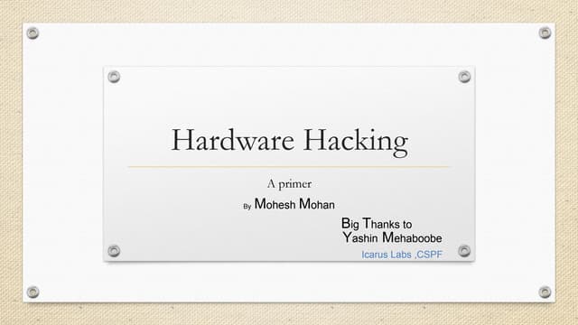 Hardware Hacks