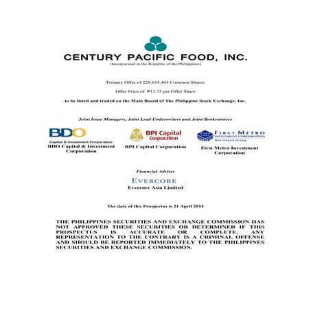 Cnpf final prospectus | PDF