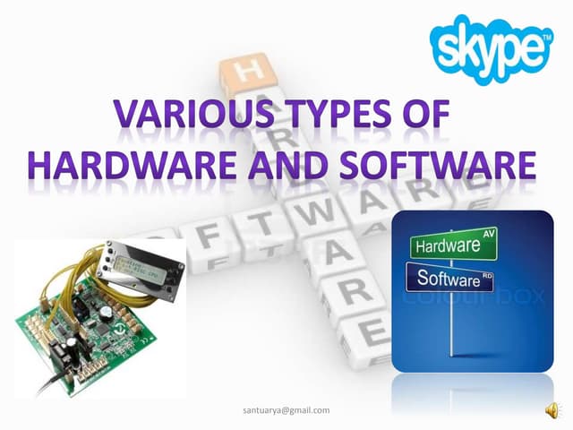 Various Types Of Hardware And Software Ppt Various Types Of Hardware And Software Ppt
