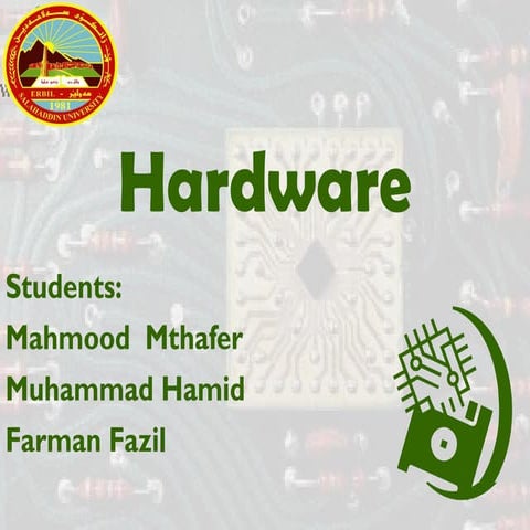 Presentation about computer hardware | PPT | Computer Peripherals ...