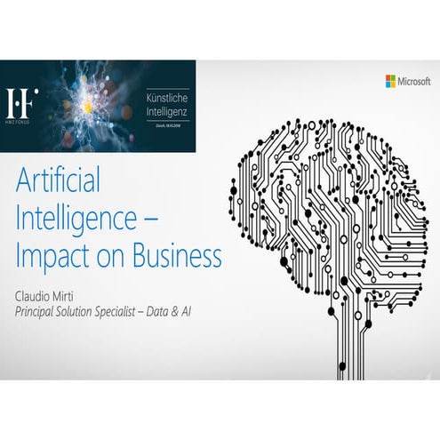 Break-out Session: Artificial Intelligence and the Impact on Business Claudio...