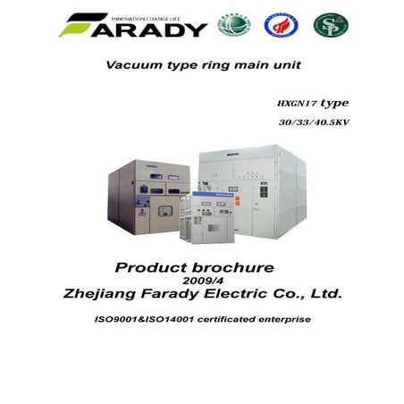 Hxgn17 vacuum type ring main unit