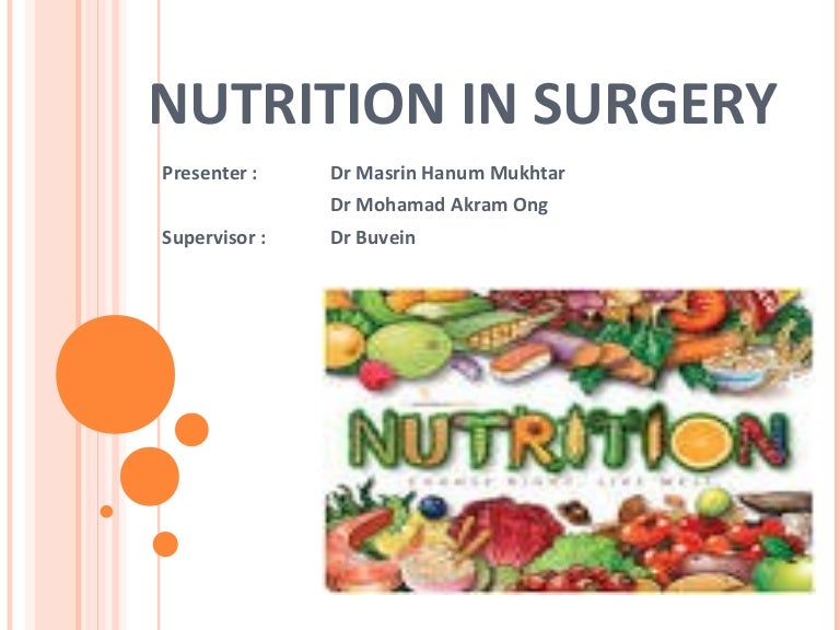 Nutrition in surgery
