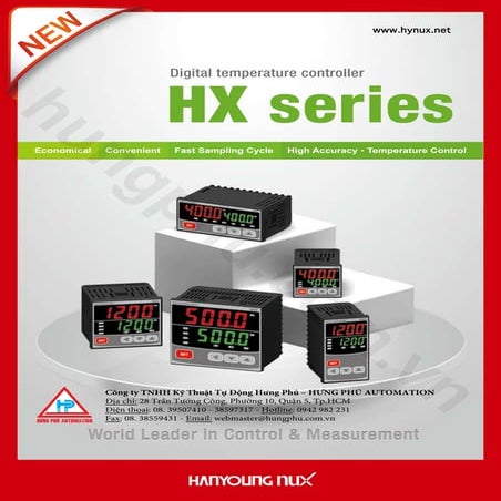 Điều khiển nhiệt độ - Catalogue điều khiển nhiệt độ HX series (tiếng Anh)