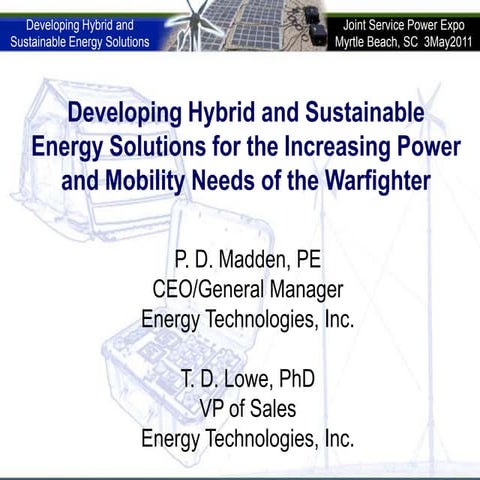 Hybrid and sustainable energy management