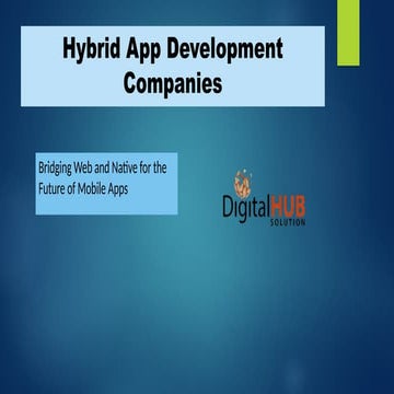 Hybrid App Development Companies for iOS & Android