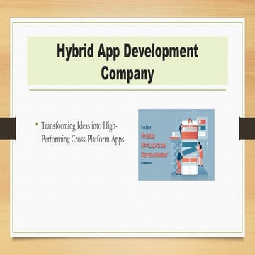 Hybrid App Development Company | Cross-Platform App Solutions