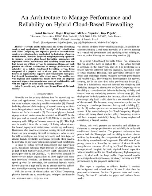 Hybrid cloud based firewalling