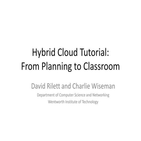 Hybrid Cloud Tutorial Linkedin 2