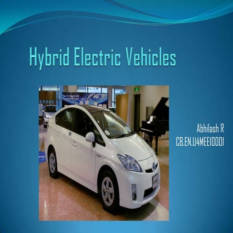 Hybrid electric vehicles seminar