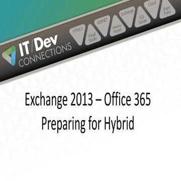 Preparing for an Exchange 2013 Hybrid