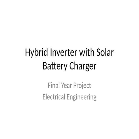 HYBRID SOLAR INVERTER | PPTX