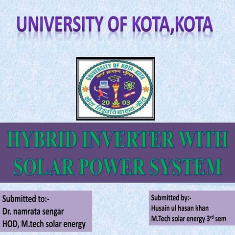 HYBRID SOLAR INVERTER | PPTX