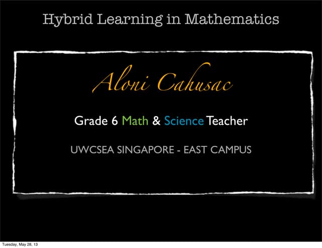 Hybrid Learning in Mathematics