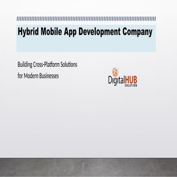 Hybrid Mobile App Development company for Your Business