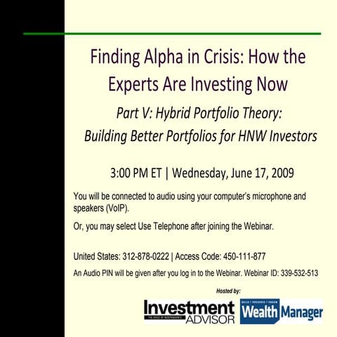 Hybrid Portfolio Theory, 6.17.09