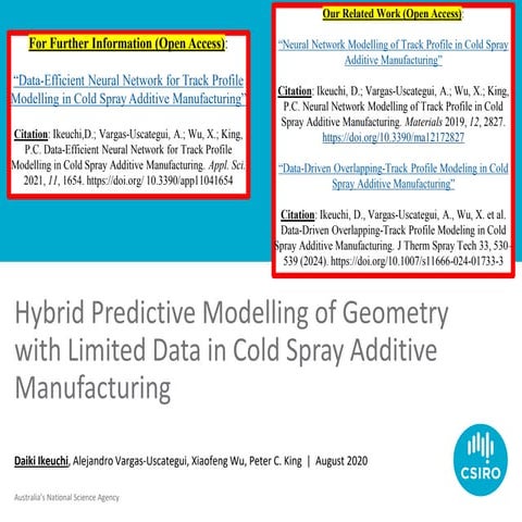 Hybrid Predictive Modelling of Geometry with Limited Data in Cold Spray Addit...