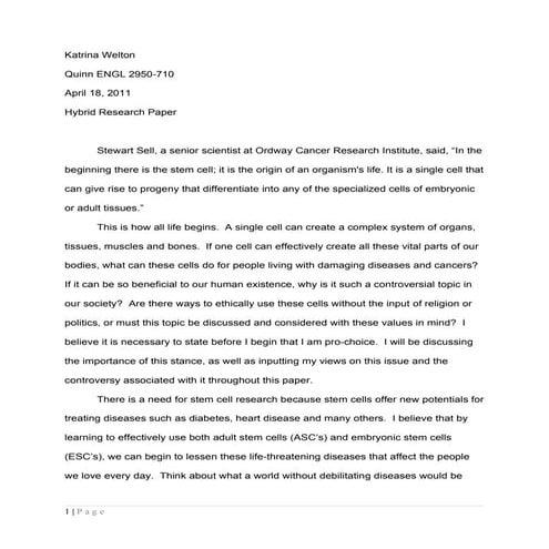 Hybrid research paper